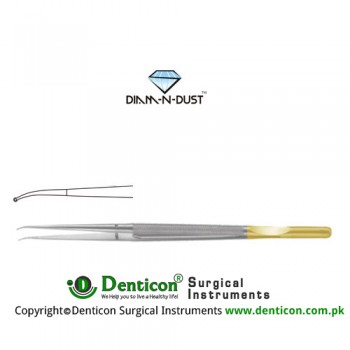 Diam-n-Dust™ Micro Ring Forcep Curved - With Counter Balance Stainless Steel, 23 cm - 9" Diameter 1.0 mm Ø